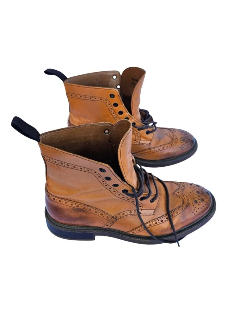 Mr. B's Gentlemen's Boutique for Aldo Brogue Ankle Boots Honey Brown Sz 9.5